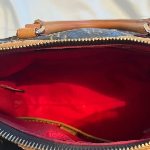 Dooney & Bourke Black/Tan Coated Canvas Satchel/Shoulder Bag AND Matching Wallet - Picture 8 of 15